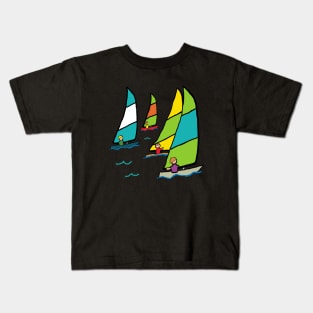 Sailing Dinghy Race Kids T-Shirt